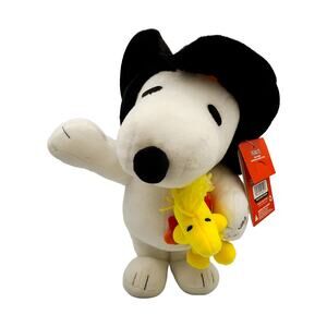 Peanuts Thanksgiving Pilgrim Snoopy with Turkey Woodstock w/Motion and Sound NWT